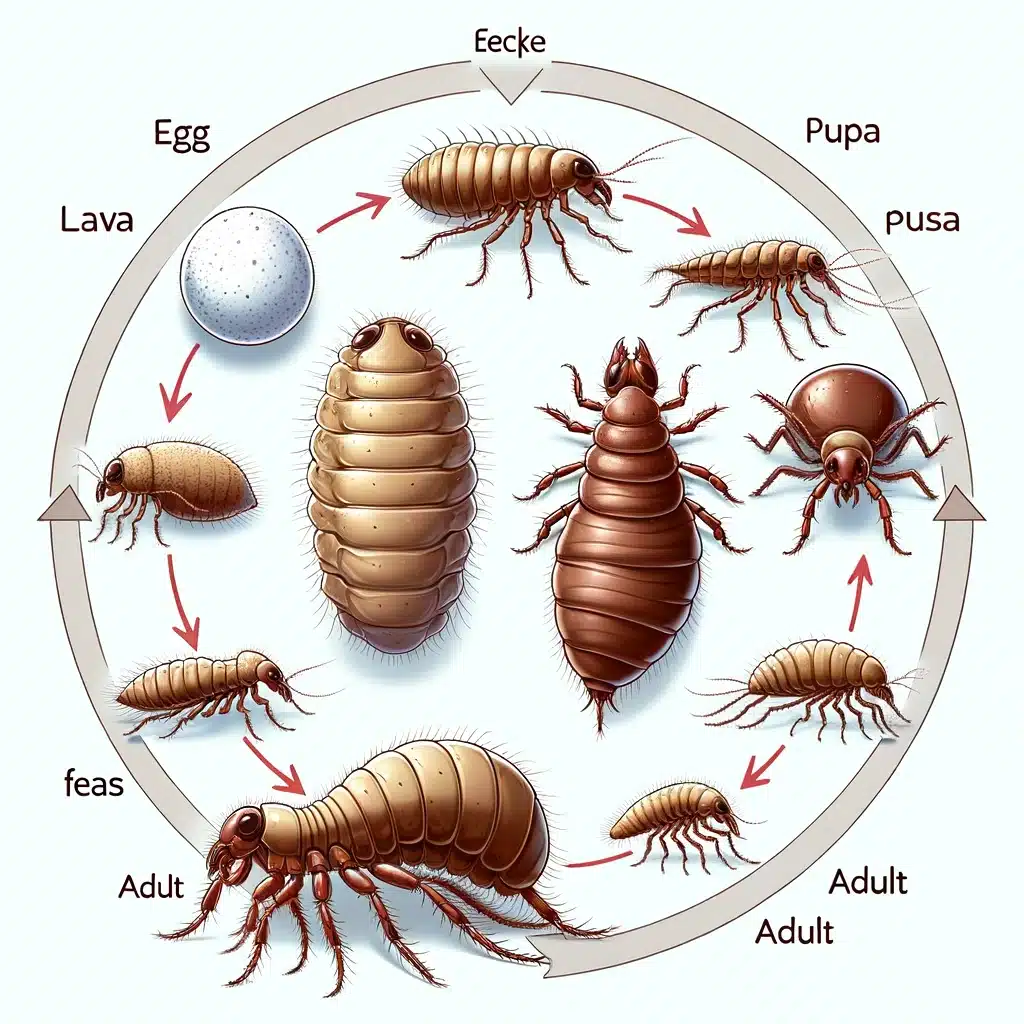 Life Cycle of Fleas