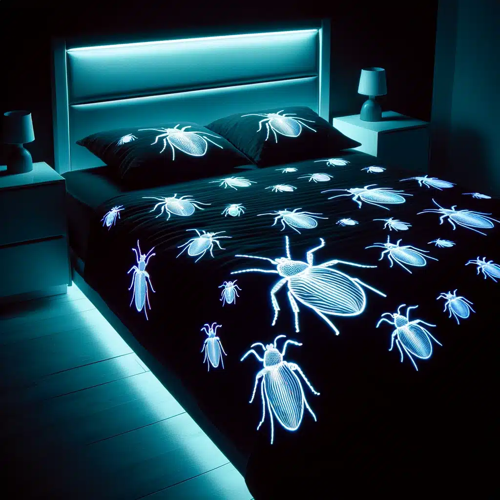 bed bugs under black light-2