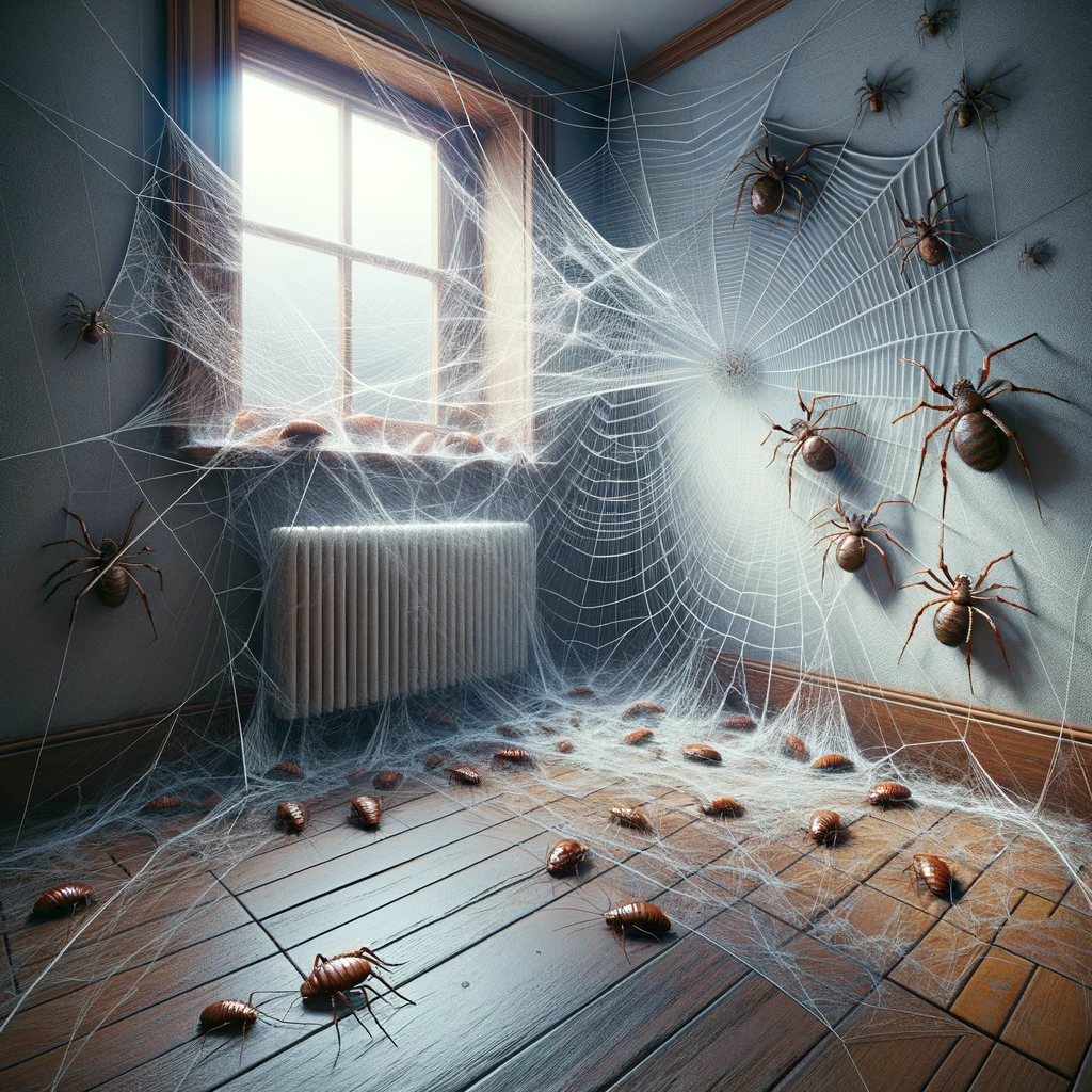 common habitat of house spiders