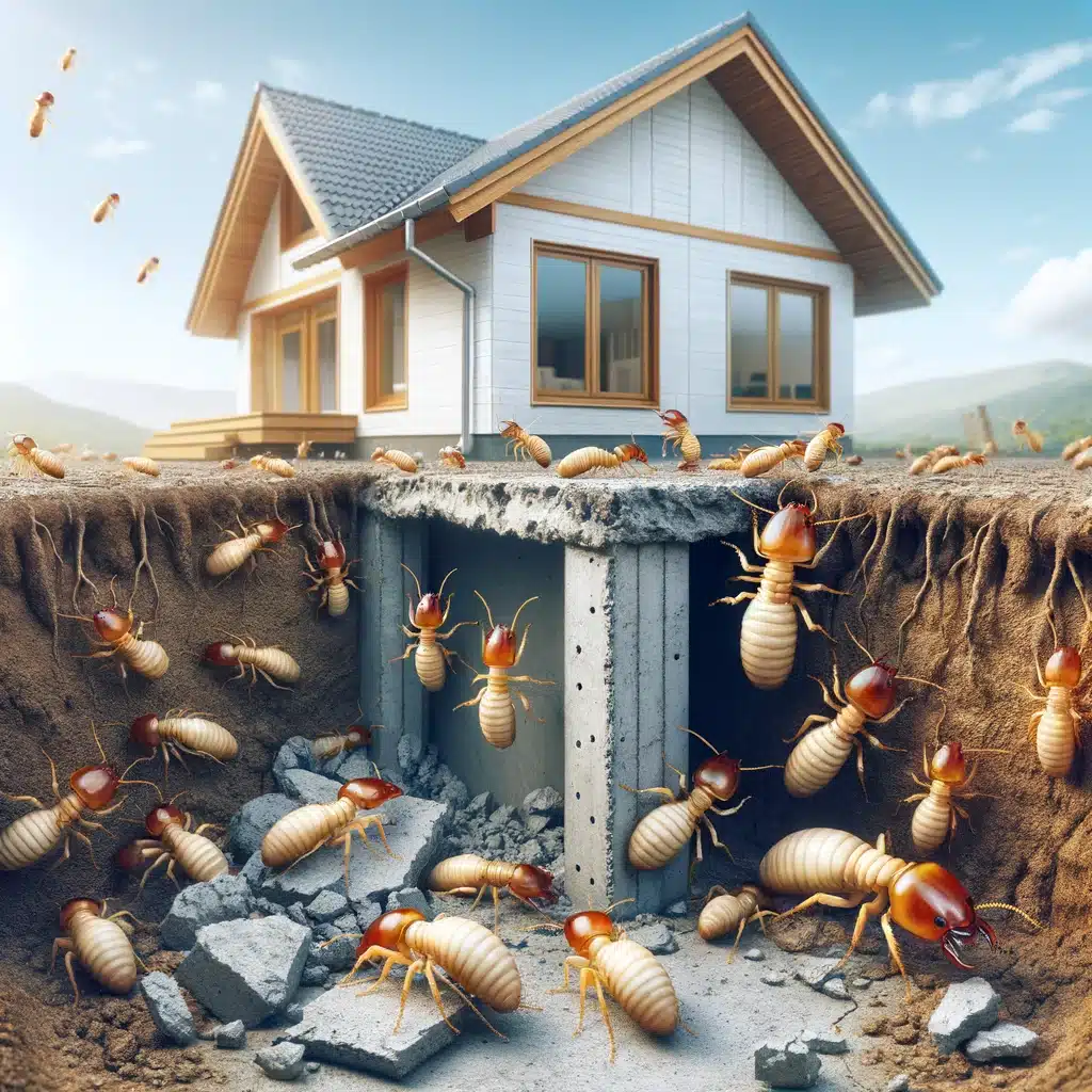 Termite Colony Near Foundation